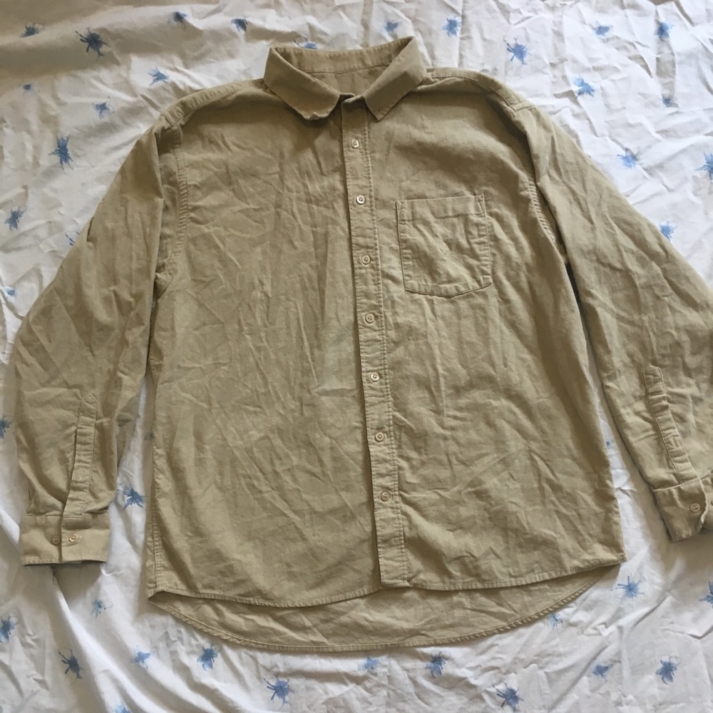 Corduroy Button Up with Lady Luck logo - Picture 4 of 4